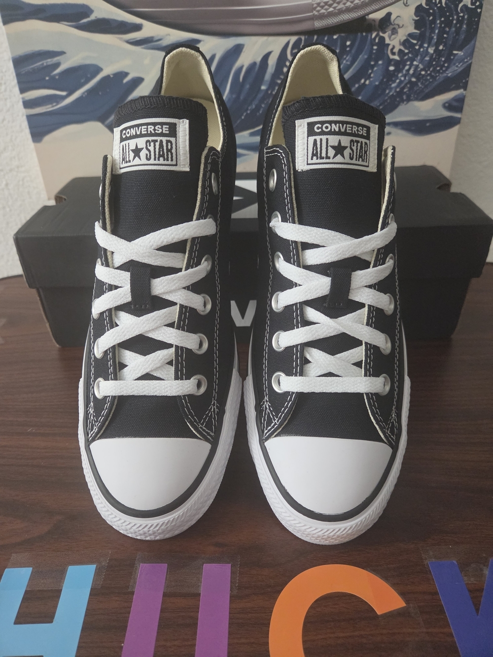 Brand New Converse Black and White Low-Top Sneakers